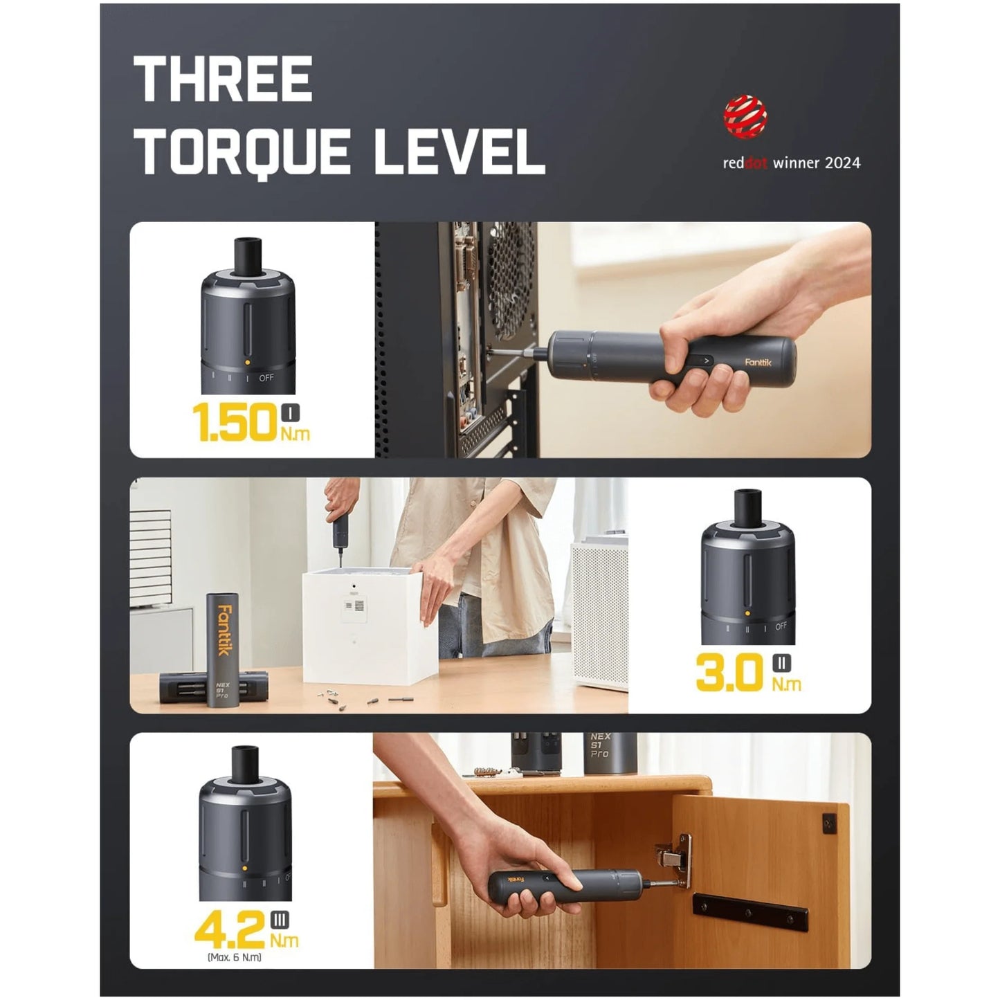 Fanttik NEX S1 Pro 3.7V Cordless Electric Power Screwdriver Kit - REFURBISHED