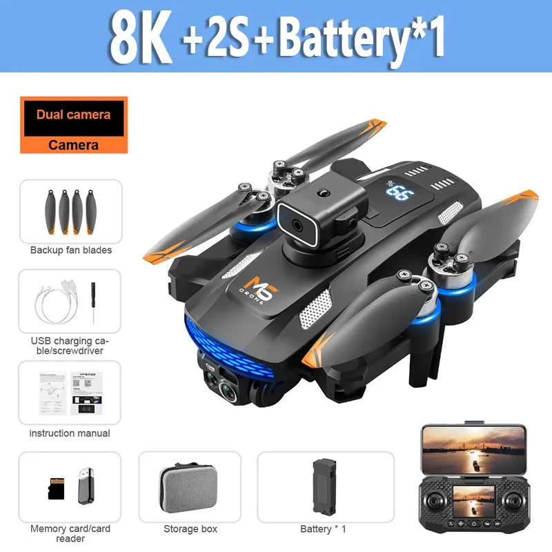 Xiaomi  M6 Drone Professional 8K Camera Dron 5G WIFI FPV UAV with Screen Remote Control RC Dron Avoidance Aerial Quadcopter